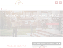 Tablet Screenshot of gandgmoving.com